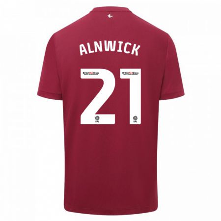 Kandiny Kinder Jak Alnwick #21 Rot Auswärtstrikot Trikot 2023/24 T-Shirt