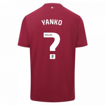 Kandiny Kinder Nativ Yanko #0 Rot Auswärtstrikot Trikot 2023/24 T-Shirt