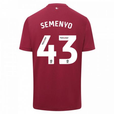 Kandiny Kinder Jai Semenyo #43 Rot Auswärtstrikot Trikot 2023/24 T-Shirt