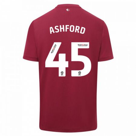 Kandiny Kinder Cian Ashford #45 Rot Auswärtstrikot Trikot 2023/24 T-Shirt