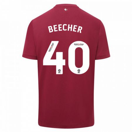Kandiny Kinder Josh Beecher #40 Rot Auswärtstrikot Trikot 2023/24 T-Shirt