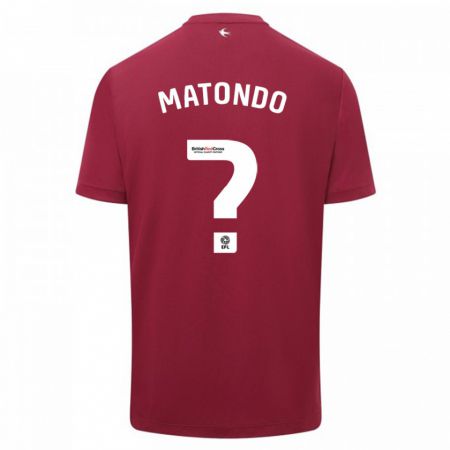 Kandiny Kinder Japhet Matondo #0 Rot Auswärtstrikot Trikot 2023/24 T-Shirt