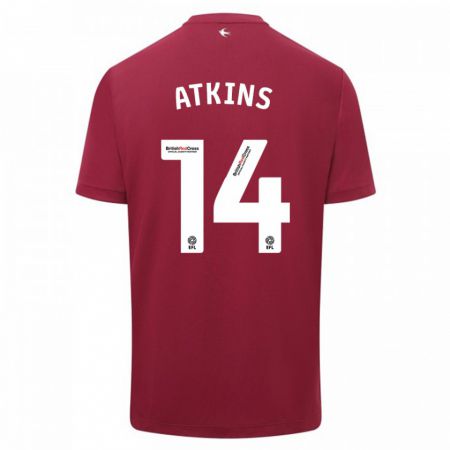 Kandiny Kinder Zoe Atkins #14 Rot Auswärtstrikot Trikot 2023/24 T-Shirt