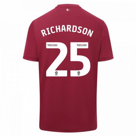 Kandiny Kinder Tija Richardson #25 Rot Auswärtstrikot Trikot 2023/24 T-Shirt