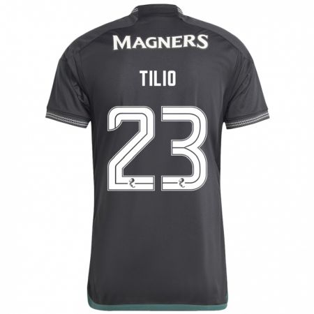 Kandiny Kinder Marco Tilio #23 Schwarz Auswärtstrikot Trikot 2023/24 T-Shirt