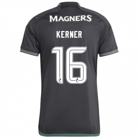 Kandiny Kinder Hana Kerner #16 Schwarz Auswärtstrikot Trikot 2023/24 T-Shirt