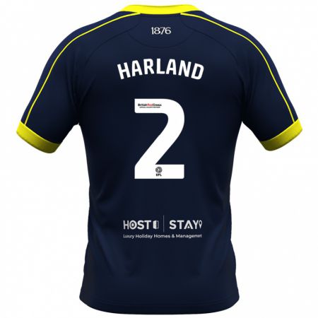 Kandiny Kinder Jane Harland #2 Marine Auswärtstrikot Trikot 2023/24 T-Shirt