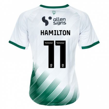 Kandiny Kinder Ethan Hamilton #11 Weiß Auswärtstrikot Trikot 2023/24 T-Shirt