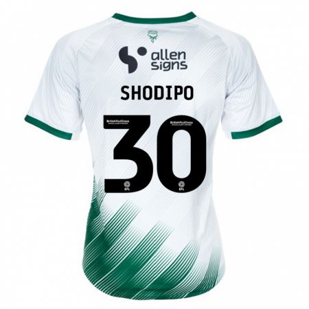 Kandiny Kinder Olamide Shodipo #30 Weiß Auswärtstrikot Trikot 2023/24 T-Shirt