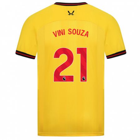 Kandiny Kinder Vini Souza #21 Gelb Auswärtstrikot Trikot 2023/24 T-Shirt