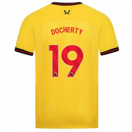 Kandiny Kinder Charley Docherty #19 Gelb Auswärtstrikot Trikot 2023/24 T-Shirt