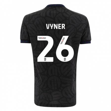 Kandiny Kinder Zak Vyner #26 Schwarz Auswärtstrikot Trikot 2023/24 T-Shirt