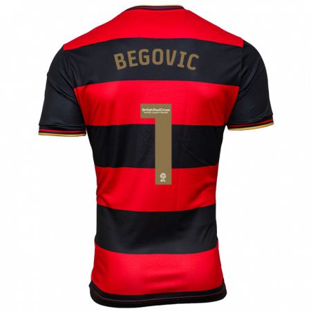 Kandiny Kinder Asmir Begovic #1 Schwarz Rot Auswärtstrikot Trikot 2023/24 T-Shirt