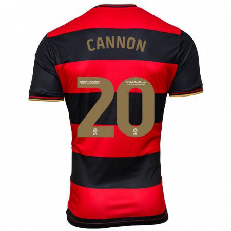 Kandiny Kinder Reggie Cannon #20 Schwarz Rot Auswärtstrikot Trikot 2023/24 T-Shirt