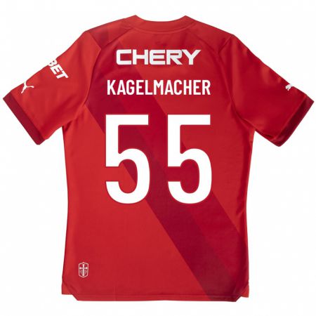 Kandiny Kinder Gary Kagelmacher #55 Rot Auswärtstrikot Trikot 2023/24 T-Shirt