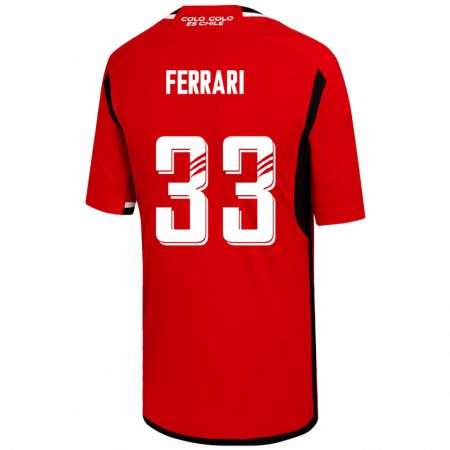 Kandiny Kinder Matías Ferrari #33 Rot Auswärtstrikot Trikot 2023/24 T-Shirt