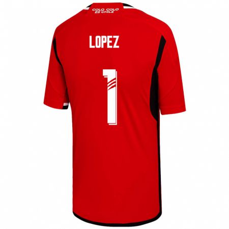 Kandiny Kinder Yessenia López #1 Rot Auswärtstrikot Trikot 2023/24 T-Shirt