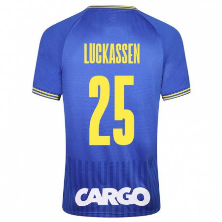 Kandiny Kinder Derrick Luckassen #25 Blau Auswärtstrikot Trikot 2023/24 T-Shirt