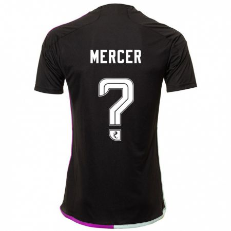 Kandiny Kinder Jamie Mercer #0 Schwarz Auswärtstrikot Trikot 2023/24 T-Shirt