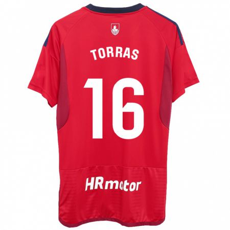 Kandiny Herren Mar Torrás De Fortuny #16 Rot Heimtrikot Trikot 2023/24 T-Shirt