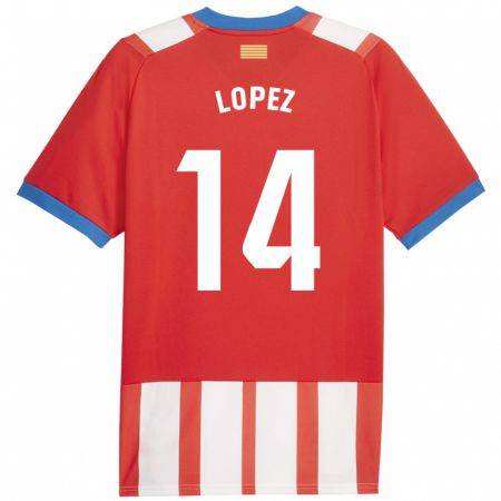 Kandiny Herren Judith López #14 Rot-Weiss Heimtrikot Trikot 2023/24 T-Shirt