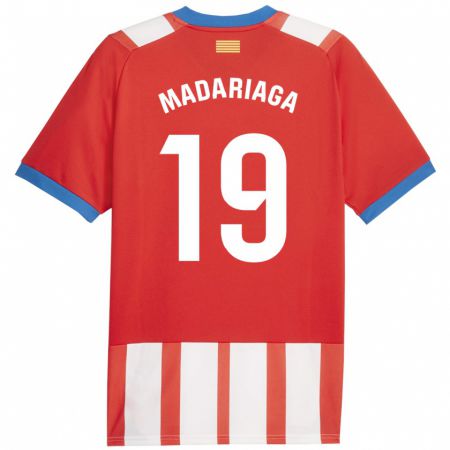 Kandiny Herren Génesis Madariaga #19 Rot-Weiss Heimtrikot Trikot 2023/24 T-Shirt