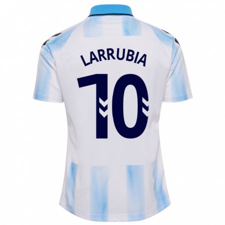 Kandiny Herren David Larrubia #10 Weiß Blau Heimtrikot Trikot 2023/24 T-Shirt