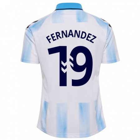 Kandiny Herren Roberto Fernández #19 Weiß Blau Heimtrikot Trikot 2023/24 T-Shirt