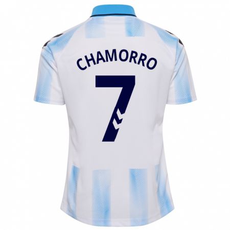 Kandiny Herren Alexis Chamorro #7 Weiß Blau Heimtrikot Trikot 2023/24 T-Shirt