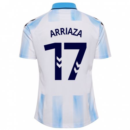 Kandiny Herren Pablo Arriaza #17 Weiß Blau Heimtrikot Trikot 2023/24 T-Shirt