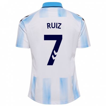 Kandiny Herren María Ruiz #7 Weiß Blau Heimtrikot Trikot 2023/24 T-Shirt