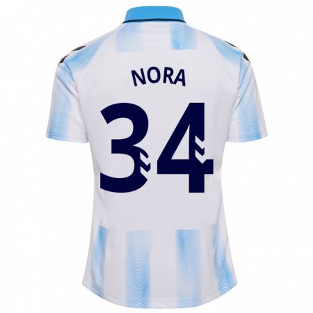 Kandiny Herren Nora #34 Weiß Blau Heimtrikot Trikot 2023/24 T-Shirt