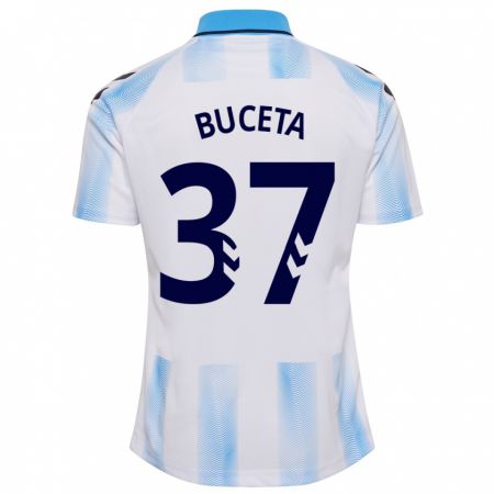 Kandiny Herren Ana Buceta #37 Weiß Blau Heimtrikot Trikot 2023/24 T-Shirt