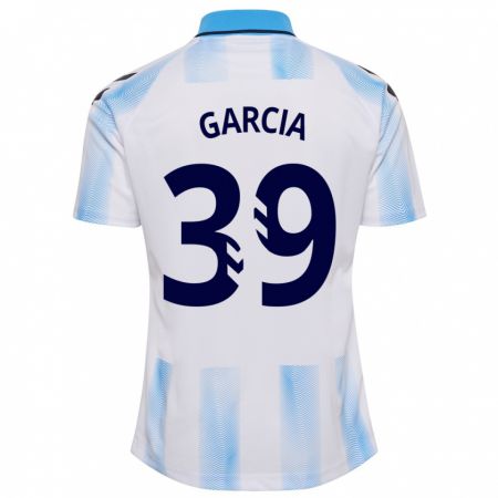 Kandiny Herren Claudia García #39 Weiß Blau Heimtrikot Trikot 2023/24 T-Shirt