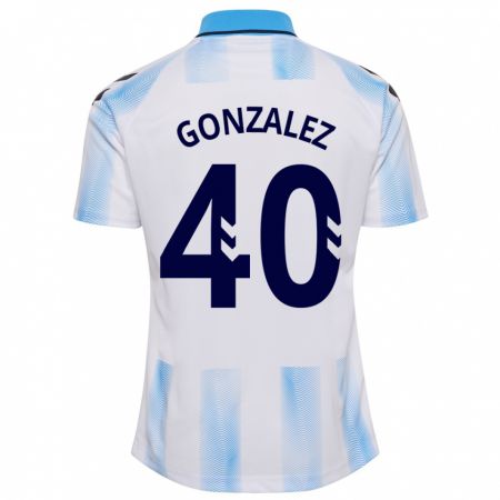 Kandiny Herren Carol González #40 Weiß Blau Heimtrikot Trikot 2023/24 T-Shirt