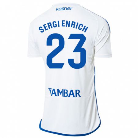 Kandiny Herren Sergi Enrich #23 Weiß Heimtrikot Trikot 2023/24 T-Shirt