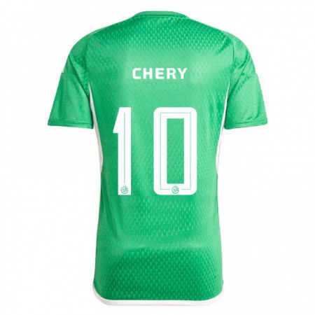 Kandiny Herren Tjaronn Chery #10 Weiß Blau Heimtrikot Trikot 2023/24 T-Shirt