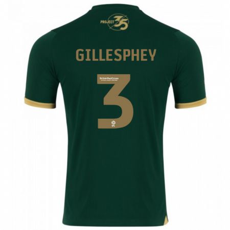 Kandiny Herren Macaulay Gillesphey #3 Grün Heimtrikot Trikot 2023/24 T-Shirt