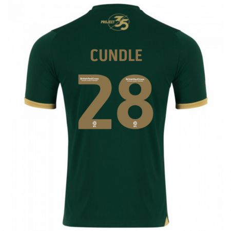 Kandiny Herren Luke Cundle #28 Grün Heimtrikot Trikot 2023/24 T-Shirt