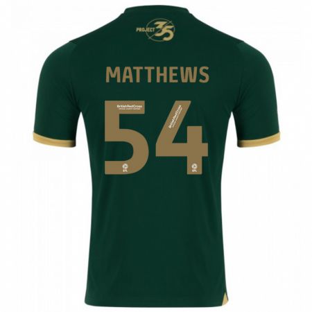 Kandiny Herren Jack Matthews #54 Grün Heimtrikot Trikot 2023/24 T-Shirt