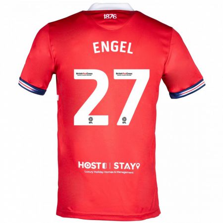 Kandiny Herren Lukas Engel #27 Rot Heimtrikot Trikot 2023/24 T-Shirt