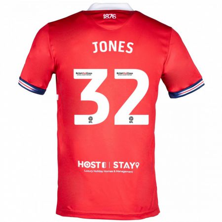 Kandiny Herren Jamie Jones #32 Rot Heimtrikot Trikot 2023/24 T-Shirt