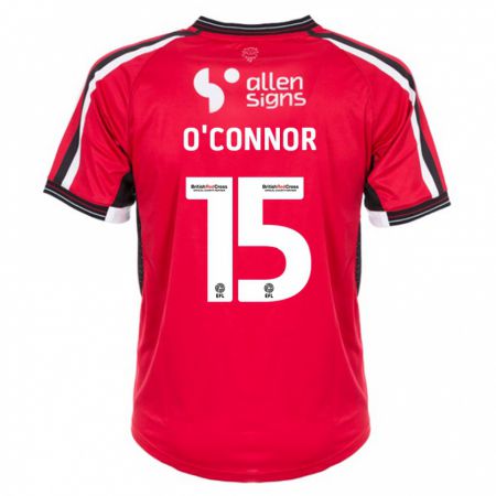 Kandiny Herren Paudie O'connor #15 Rot Heimtrikot Trikot 2023/24 T-Shirt