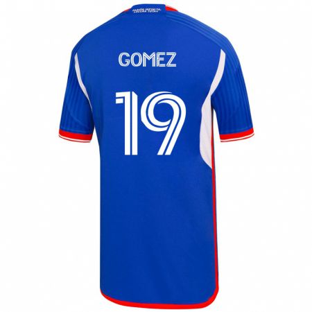 Kandiny Herren Juan Pablo Gómez #19 Blau Heimtrikot Trikot 2023/24 T-Shirt