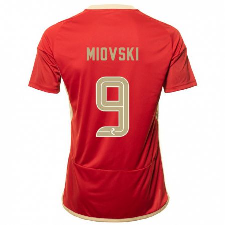 Kandiny Herren Bojan Miovski #9 Rot Heimtrikot Trikot 2023/24 T-Shirt