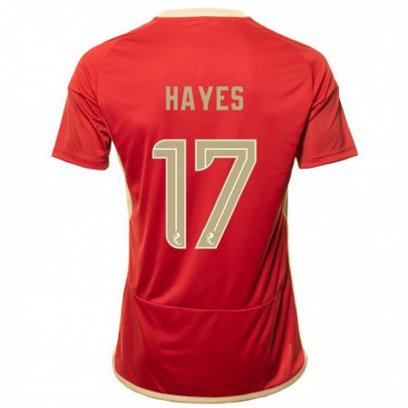 Kandiny Herren Jonny Hayes #17 Rot Heimtrikot Trikot 2023/24 T-Shirt