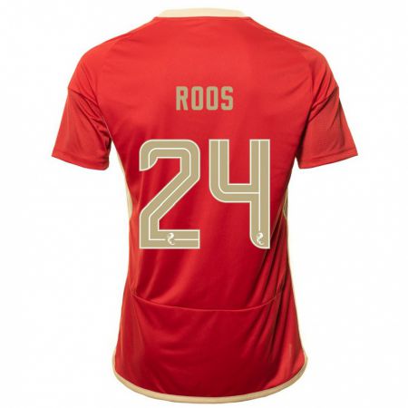 Kandiny Herren Kelle Roos #24 Rot Heimtrikot Trikot 2023/24 T-Shirt