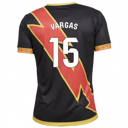 Kandiny Herren Rosario Vargas Sarasqueta #15 Schwarz Auswärtstrikot Trikot 2023/24 T-Shirt