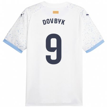 Kandiny Herren Artem Dovbyk #9 Weiß Auswärtstrikot Trikot 2023/24 T-Shirt