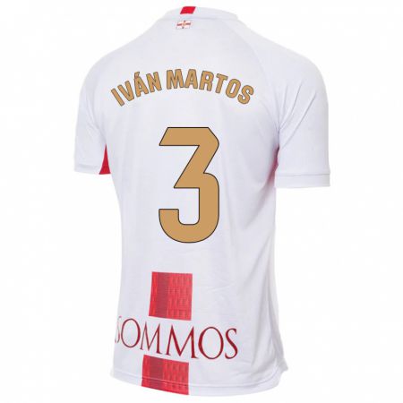 Kandiny Herren Iván Martos #3 Weiß Auswärtstrikot Trikot 2023/24 T-Shirt